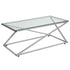 Park Avenue Collection Coffee Table with Contemporary Steel Design