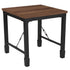 Brentwood Collection Side Table with Industrial Style Steel Legs