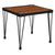 Baldwin Collection Wood Grain Finish Side Table with Metal Legs