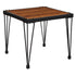 Baldwin Collection Wood Grain Finish Side Table with Metal Legs