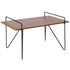 Porter Collection Wood Grain Finish Coffee Table with Metal Legs