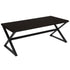 Larchmont Collection Coffee Table with Contemporary Metal Legs