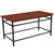 Granada Hills Collection Wood Grain Finish Coffee Table with Metal Legs