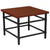 Granada Hills Collection Wood Grain Finish End Table with Metal Legs