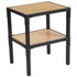 Holmby Collection Wood Grain Finish Side Table with Metal Legs