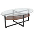 Princeton Collection Coffee Table with Wood Finish and Metal Legs