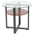 Princeton Collection Side Table with Wood Finish and Metal Legs