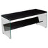 Highwood Collection Coffee Table with Shelves and Glass Frame