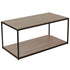 Midtown Collection Coffee Table with Black Metal Frame