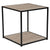 Midtown Collection Wood Grain Finish End Table with Metal Frame