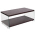 Wynwood Collection Coffee Table with Glass Frame and Shelves