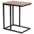 Aurora Wood Grain Finish Side Table with Metal Cantilever Base