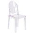 Ghost Chair in Transparent Crystal with Oval Back