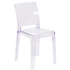 Ghost Chair in Transparent Crystal with Square Back