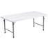 24''W x 48''L x 19''H Kid's Granite Plastic Folding Table