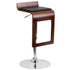 Bentwood Adjustable Height Barstool with Vinyl Seat and Drop Frame