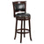 29'' High Wood Barstool with Leather Swivel Seat