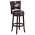 29'' High Wood Barstool with Leather Swivel Seat