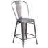 24'' High Indoor Counter Height Stool with Back