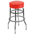Double Ring Chrome Barstool with Seat