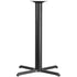 33'' x 33'' Restaurant Table X-Base with 4'' Dia. Bar Height Column