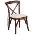 HERCULES Series Stackable Kids Wood Cross Back Chair with Cushion