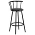 Crown Back Metal Barstool with Vinyl Swivel Seat
