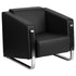 HERCULES Gallant Series Contemporary Leather Chair with Stainless Steel Frame