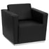 HERCULES Trinity Series Contemporary Leather Chair with Stainless Steel Base